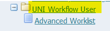 UNI Workflow User Folder